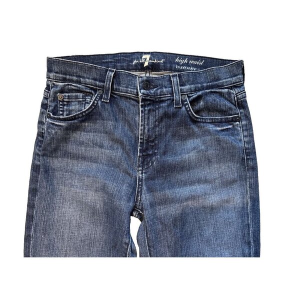 7 FOR ALL MANKIND Women's High Waisted Roxanne Jeans Sz 26 medium wash - Picture 4 of 8